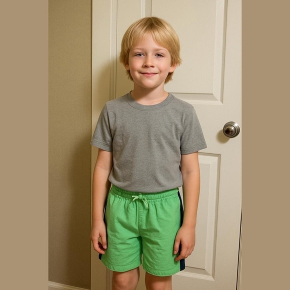 Cat & Jack Boys Shorts Large Green Gray